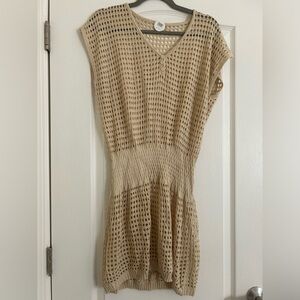 NWT one size ivory crochet cover up sea glass boutique